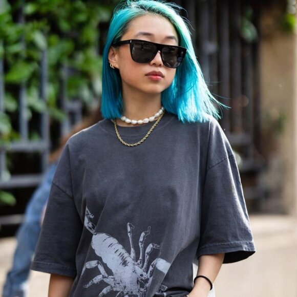 Saint Laurent SL1 003 Square Sunglasses - Havana/Green - Picture 13 of 13